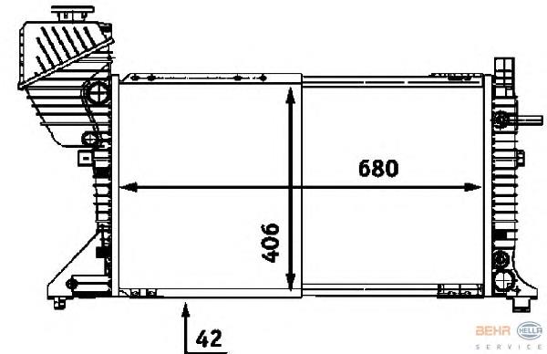 A901500360064 Mercedes radiador de esfriamento de motor