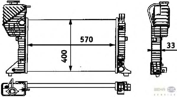 8MK376721351 HELLA Радиатор основной
