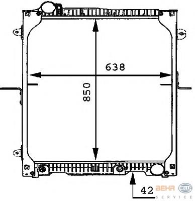 8MK376721171 HELLA Радиатор основной