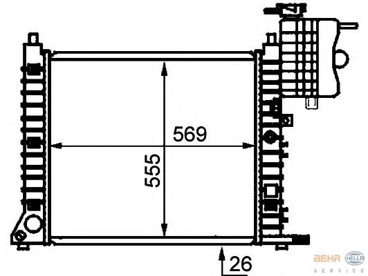 Radiador de esfriamento de motor 8MK376721381 HELLA