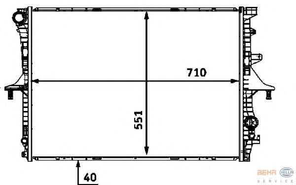 74A1206KY Koyorad radiador de esfriamento de motor