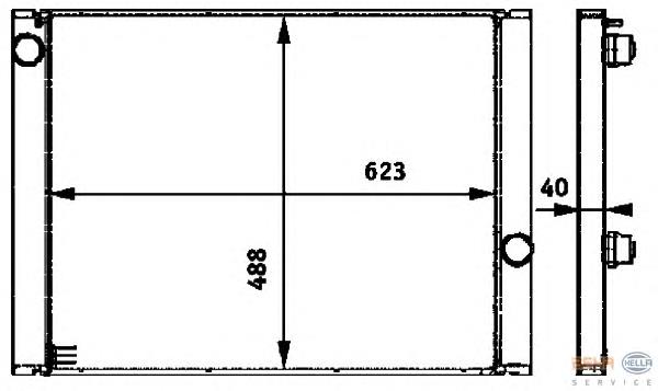 Radiador de esfriamento de motor 8MK376719151 HELLA