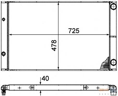 8MK376719091 HELLA radiador de esfriamento de motor