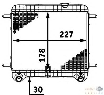 Радиатор охлаждения двигателя, дополнительный Mercedes A2115001502