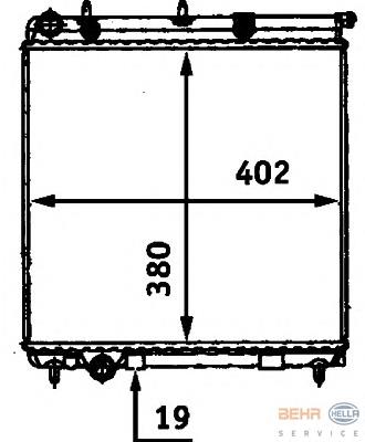 1033051 Frig AIR radiador de esfriamento de motor