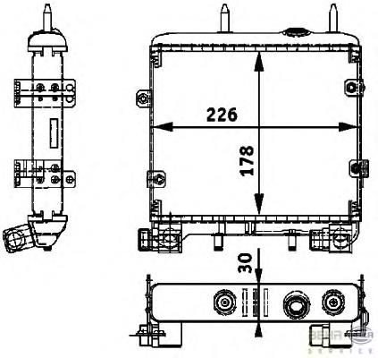 8MO376725281 HELLA radiador de óleo