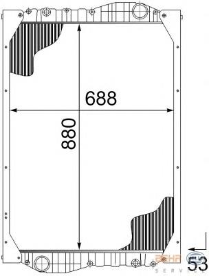 Radiador de esfriamento de motor 519889 NRF