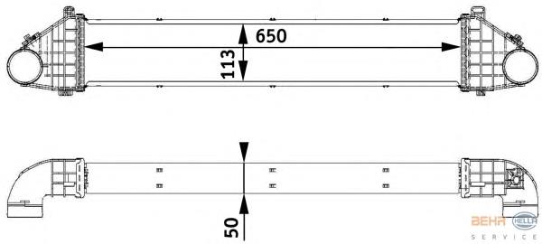 Интеркулер 8ML376729541 HELLA