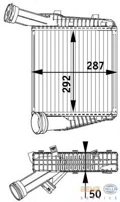 Radiador de intercooler 7750067 Kamoka
