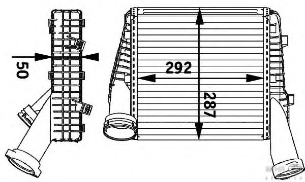 Radiador de intercooler para Audi Q7 (4L)