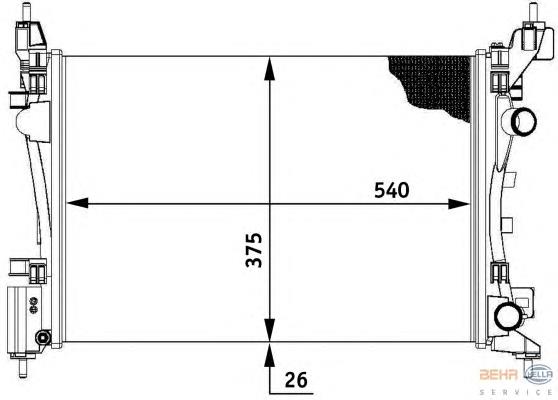 10-25404-SX Stellox radiador de esfriamento de motor