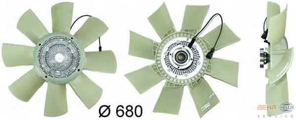 8MV376730131 HELLA ventilador (roda de aletas do radiador de esfriamento)