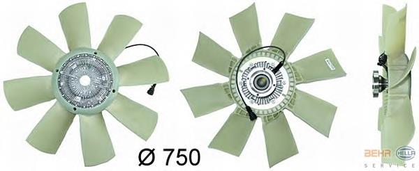 Acoplamento viscoso de ventilador de esfriamento 86062 Nissens