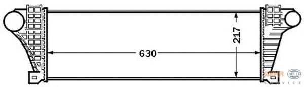 8ML376727601 HELLA radiador de intercooler
