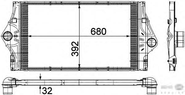 Radiador de intercooler Renault Espace 4 JK0