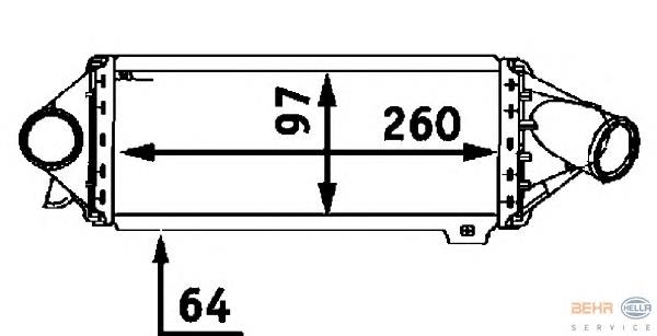 Radiador de intercooler para Opel Astra (53, 54, 58, 59)