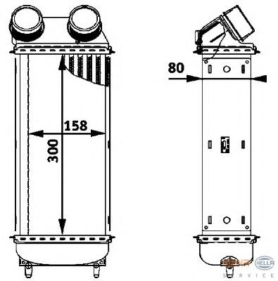 8ML376723561 HELLA radiador de intercooler