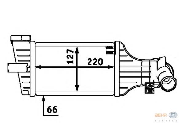 6302052 Opel radiador de intercooler