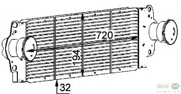 MST195 Magneti Marelli radiador de intercooler