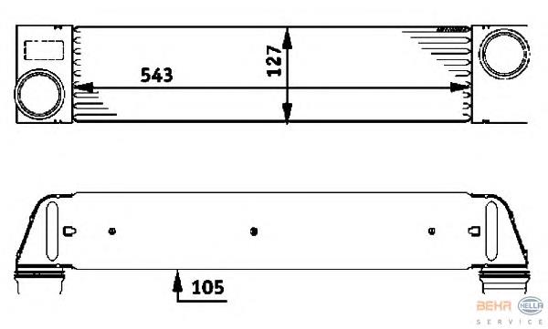 Radiador de intercooler para BMW 7 (E65, E66, E67)