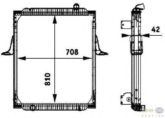 Radiador de esfriamento de motor 635208 Diesel Technic