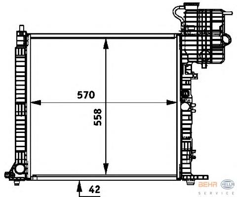 6385013501 Mercedes radiador de esfriamento de motor