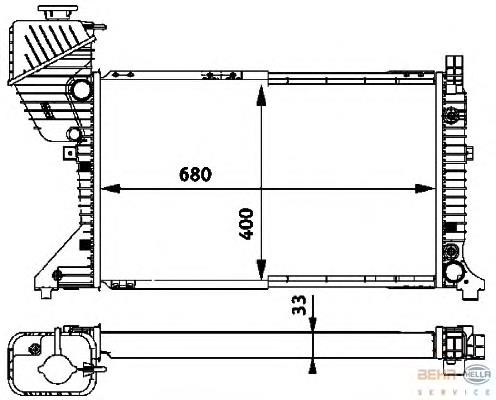 CR727000P Mahle Original radiador de esfriamento de motor