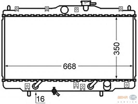 8MK376724511 HELLA Радиатор основной