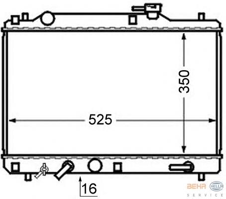 ADK89835 Blue Print radiador de esfriamento de motor