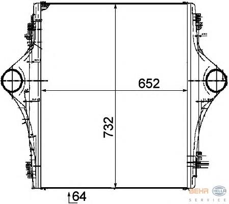 Купить A4263 HELLA Интеркулер