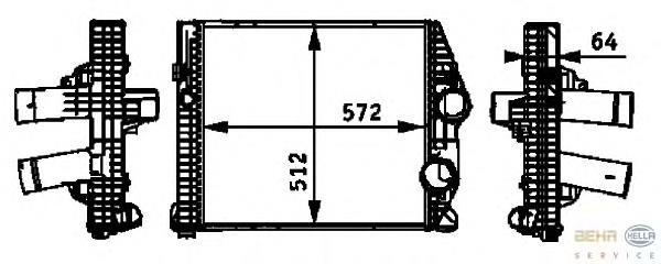8ML376724261 HELLA radiador de intercooler