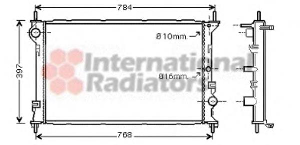 18002382 VAN Wezel radiador de esfriamento de motor