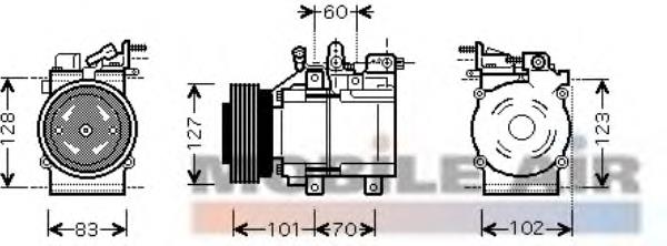 8200K123 VAN Wezel compressor de aparelho de ar condicionado