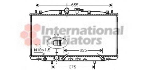 25002179 VAN Wezel radiador de esfriamento de motor