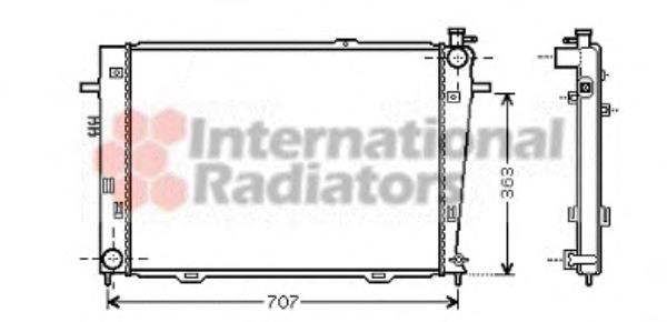 82002126 VAN Wezel radiador de esfriamento de motor