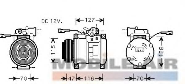 2800K076 VAN Wezel compressor de aparelho de ar condicionado