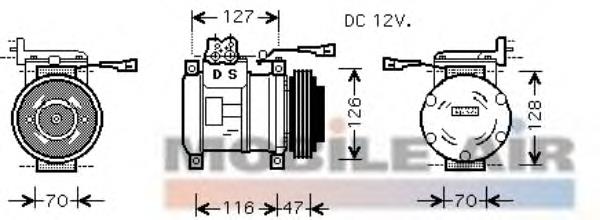 2800K077 VAN Wezel compressor de aparelho de ar condicionado