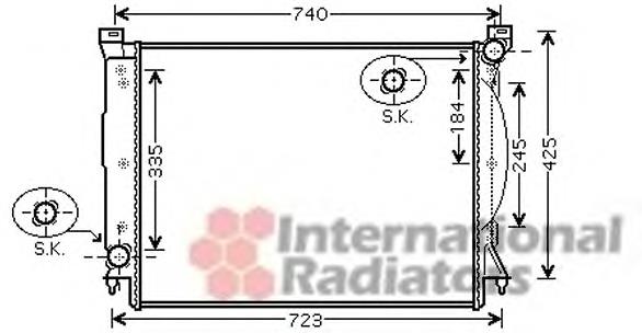 03002245 VAN Wezel radiador de esfriamento de motor