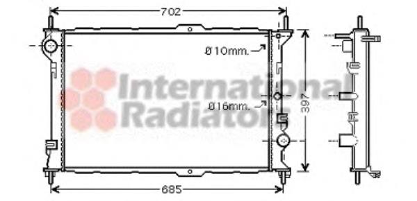 18002381 VAN Wezel radiador de esfriamento de motor