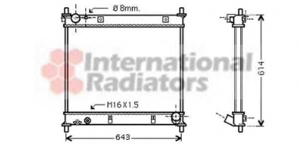 Radiador de esfriamento de motor 81002062 VAN Wezel