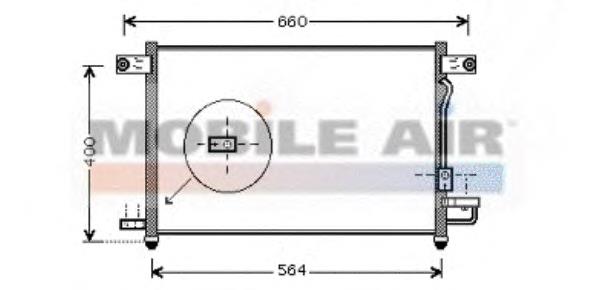 81005061 VAN Wezel radiador de aparelho de ar condicionado