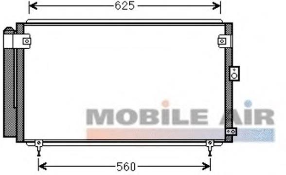 Radiador de aparelho de ar condicionado 53005558 VAN Wezel