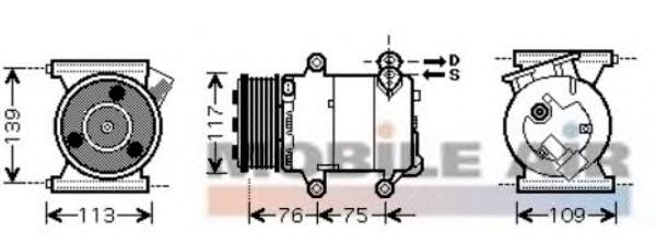 0200K185 VAN Wezel compressor de aparelho de ar condicionado