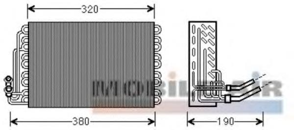 Vaporizador de aparelho de ar condicionado 3000V462 VAN Wezel