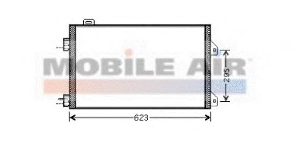 43005347 VAN Wezel radiador de aparelho de ar condicionado