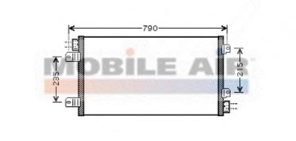 43005342 VAN Wezel radiador de aparelho de ar condicionado