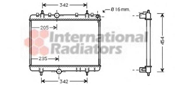 40002267 VAN Wezel radiador de esfriamento de motor