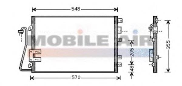 43005340 VAN Wezel radiador de aparelho de ar condicionado