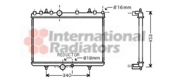 40002269 VAN Wezel radiador de esfriamento de motor