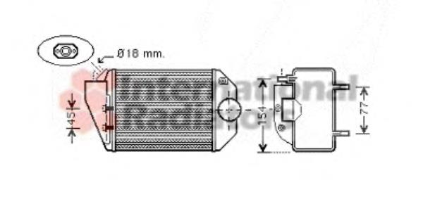 58004221 VAN Wezel radiador de intercooler